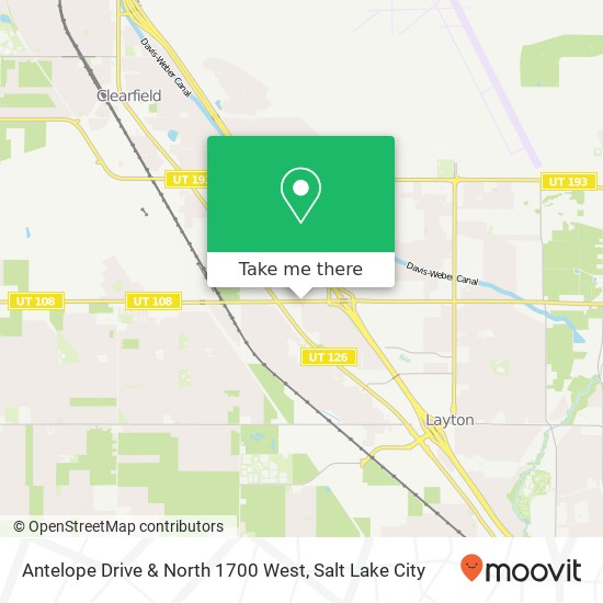 Mapa de Antelope Drive & North 1700 West