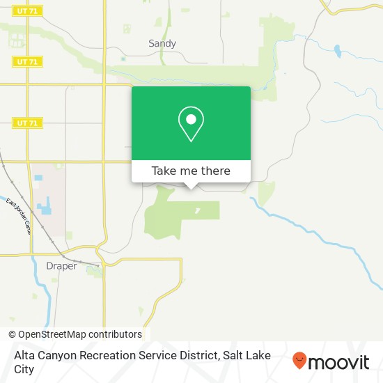 Mapa de Alta Canyon Recreation Service District