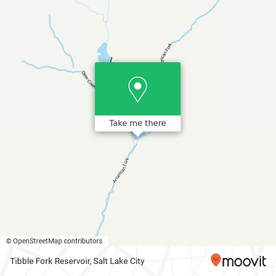 Tibble Fork Reservoir map