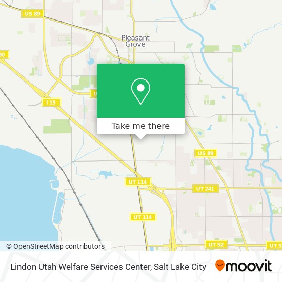 Mapa de Lindon Utah Welfare Services Center
