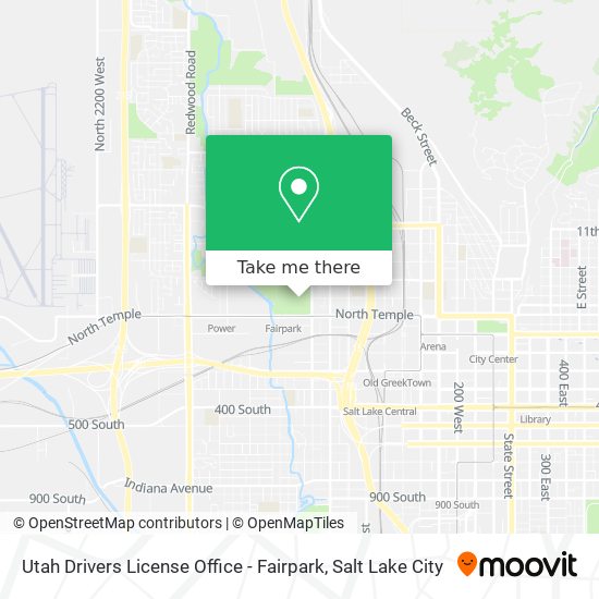 Utah Drivers License Office - Fairpark map