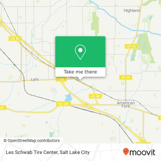 Les Schwab Tire Center map