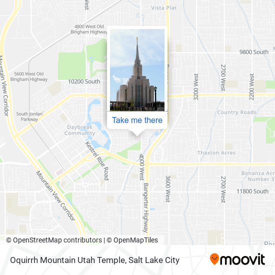 Mapa de Oquirrh Mountain Utah Temple