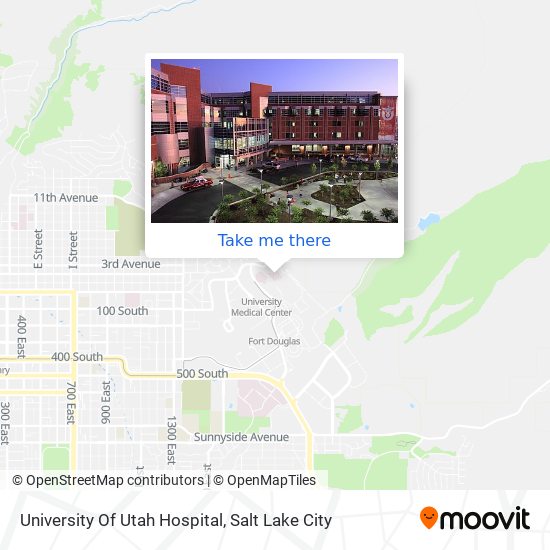 Mapa de University Of Utah Hospital