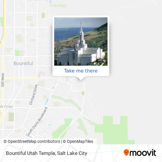 Bountiful Utah Temple map