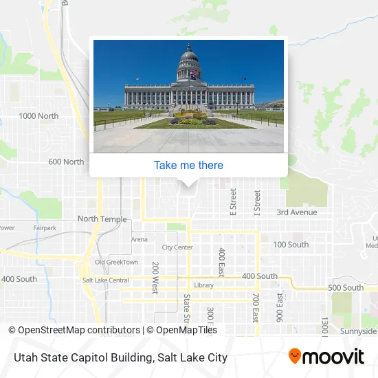 Utah State Capitol Building map