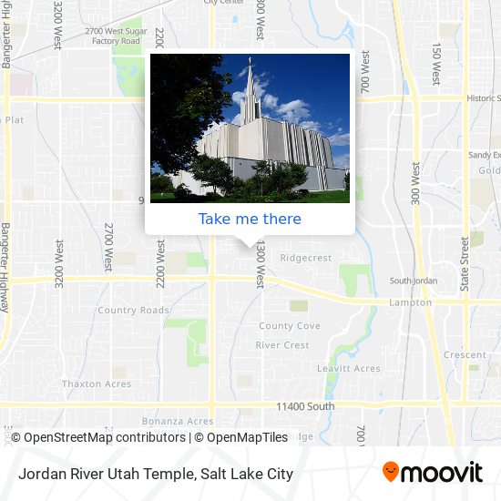 Jordan River Utah Temple map