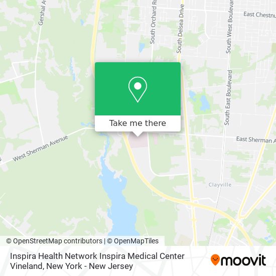 Inspira Health Network Inspira Medical Center Vineland map