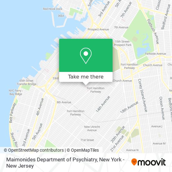 Maimonides Department of Psychiatry map