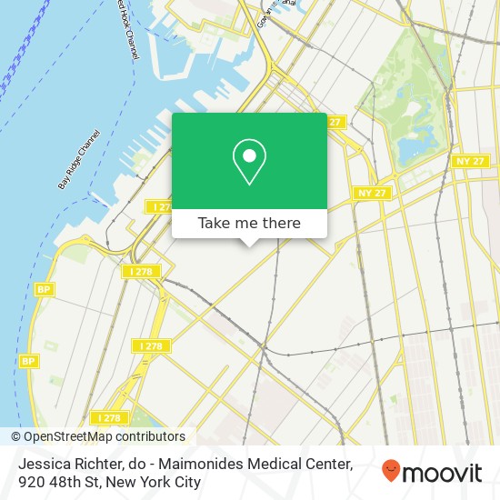 Mapa de Jessica Richter, do - Maimonides Medical Center, 920 48th St