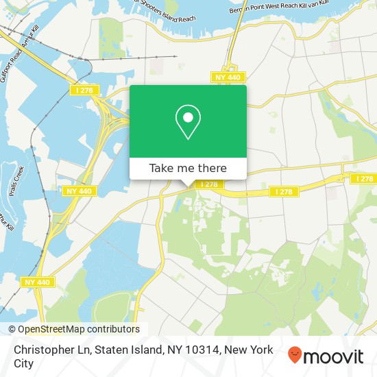 Christopher Ln, Staten Island, NY 10314 map