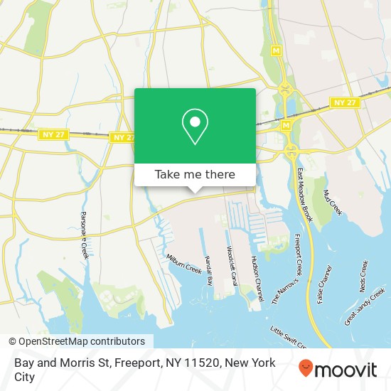 Mapa de Bay and Morris St, Freeport, NY 11520
