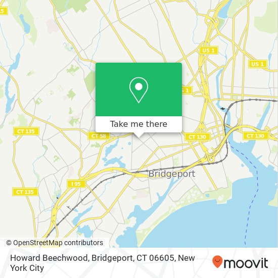 Mapa de Howard Beechwood, Bridgeport, CT 06605