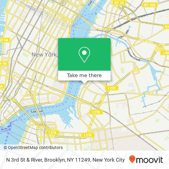 Mapa de N 3rd St & River, Brooklyn, NY 11249