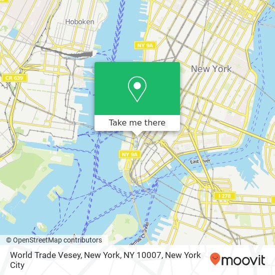 Mapa de World Trade Vesey, New York, NY 10007
