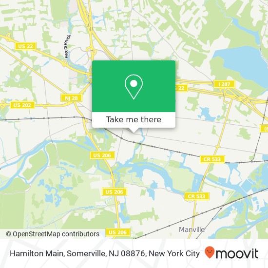 Hamilton Main, Somerville, NJ 08876 map