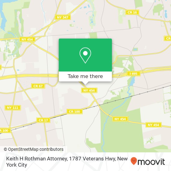 Keith H Rothman Attorney, 1787 Veterans Hwy map