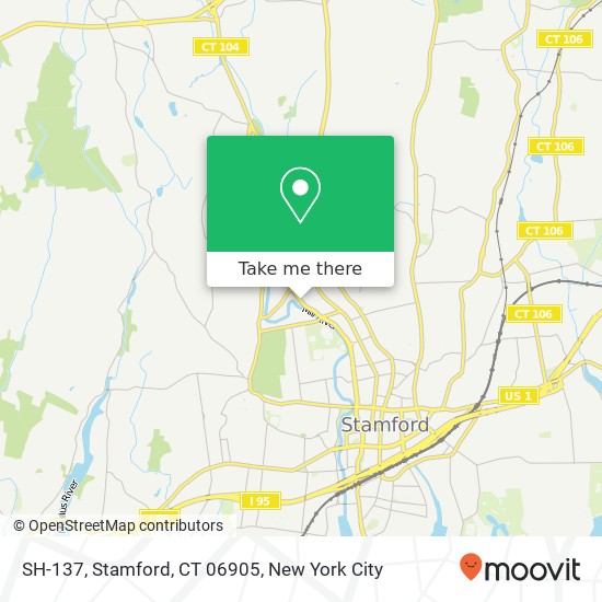 Mapa de SH-137, Stamford, CT 06905