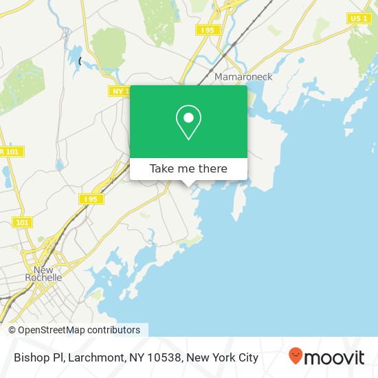 Mapa de Bishop Pl, Larchmont, NY 10538
