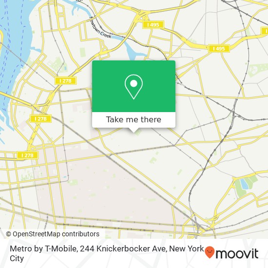 Mapa de Metro by T-Mobile, 244 Knickerbocker Ave