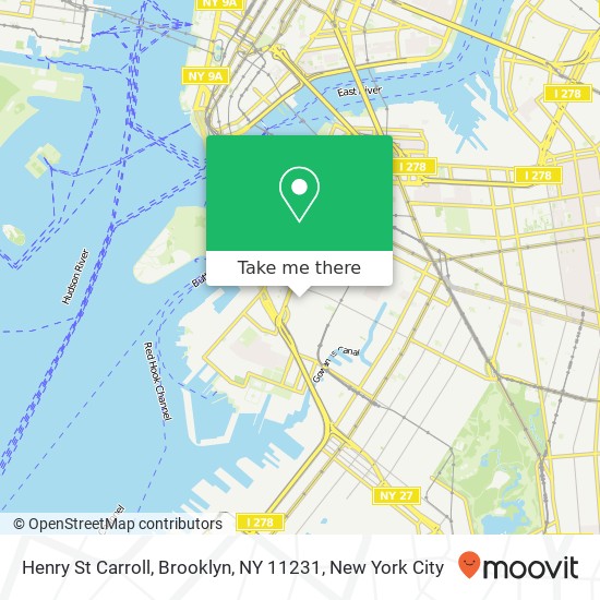 Mapa de Henry St Carroll, Brooklyn, NY 11231