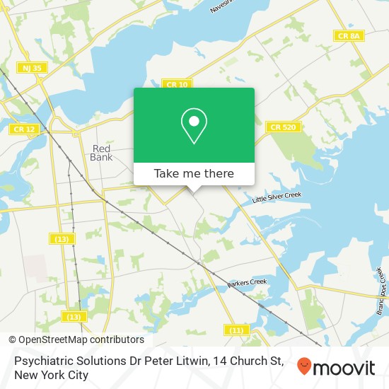 Psychiatric Solutions Dr Peter Litwin, 14 Church St map