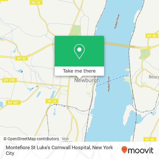 Mapa de Montefiore St Luke's Cornwall Hospital