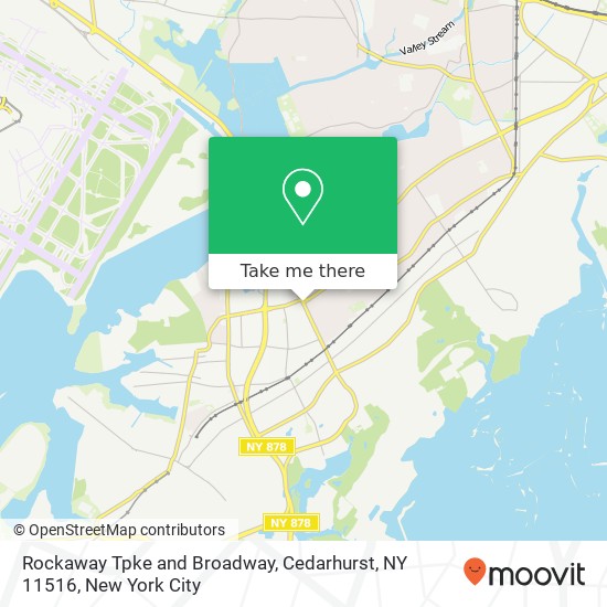 Mapa de Rockaway Tpke and Broadway, Cedarhurst, NY 11516