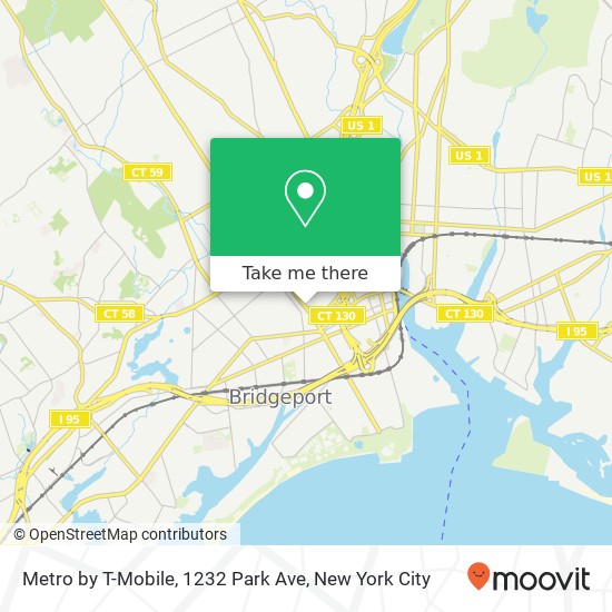 Mapa de Metro by T-Mobile, 1232 Park Ave