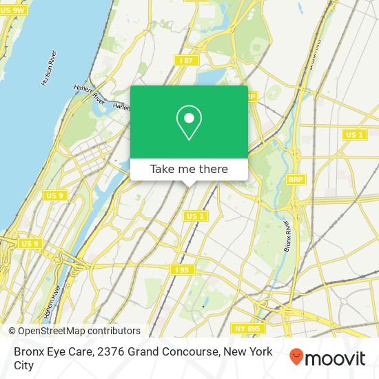 Mapa de Bronx Eye Care, 2376 Grand Concourse