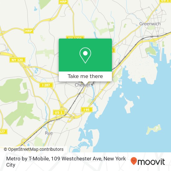 Mapa de Metro by T-Mobile, 109 Westchester Ave