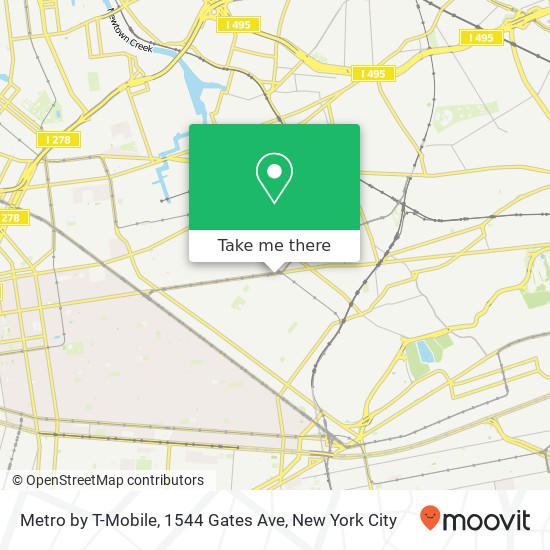 Mapa de Metro by T-Mobile, 1544 Gates Ave