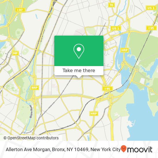 Mapa de Allerton Ave Morgan, Bronx, NY 10469