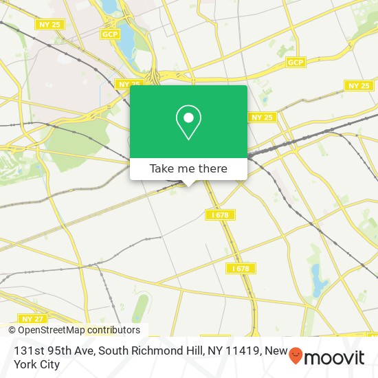 Mapa de 131st 95th Ave, South Richmond Hill, NY 11419