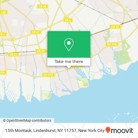 Mapa de 15th Montauk, Lindenhurst, NY 11757