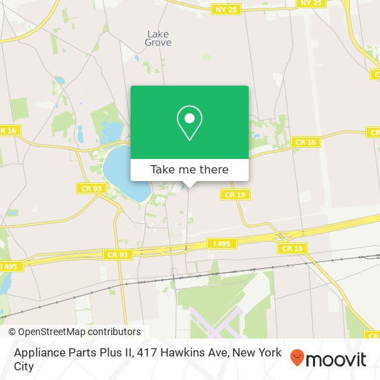 Mapa de Appliance Parts Plus II, 417 Hawkins Ave