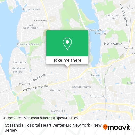 St Francis Hospital Heart Center-ER map