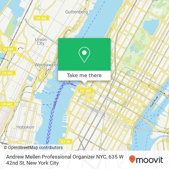 Andrew Mellen Professional Organizer NYC, 635 W 42nd St map