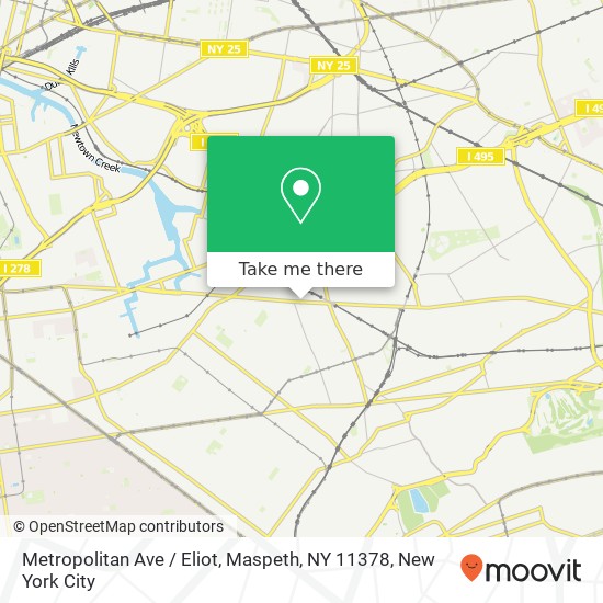 Mapa de Metropolitan Ave / Eliot, Maspeth, NY 11378