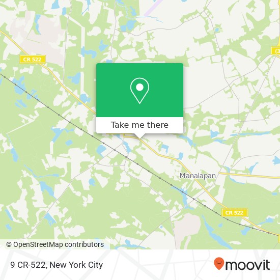 Mapa de 9 CR-522, Manalapan Twp, NJ 07726