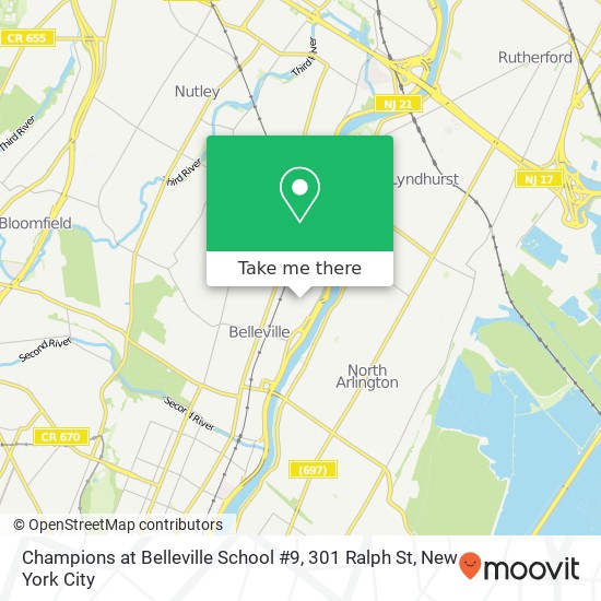 Mapa de Champions at Belleville School #9, 301 Ralph St