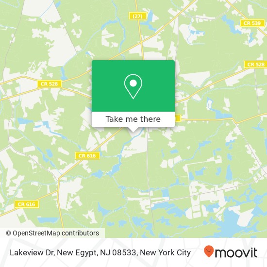 Lakeview Dr, New Egypt, NJ 08533 map