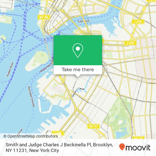 Mapa de Smith and Judge Charles J Beckinella Pl, Brooklyn, NY 11231