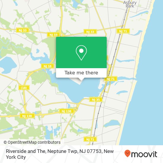 Mapa de Riverside and The, Neptune Twp, NJ 07753