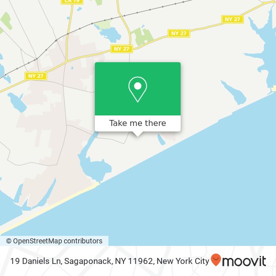 Mapa de 19 Daniels Ln, Sagaponack, NY 11962