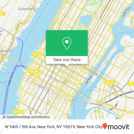 Mapa de W 54th / 5th Ave, New York, NY 10019