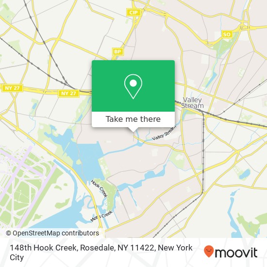 Mapa de 148th Hook Creek, Rosedale, NY 11422