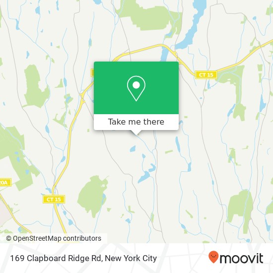 Mapa de 169 Clapboard Ridge Rd, Greenwich, CT 06831