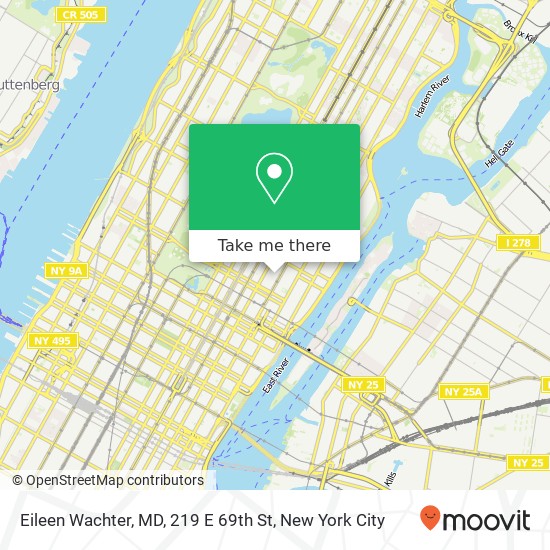 Mapa de Eileen Wachter, MD, 219 E 69th St