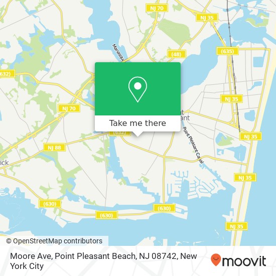 Moore Ave, Point Pleasant Beach, NJ 08742 map